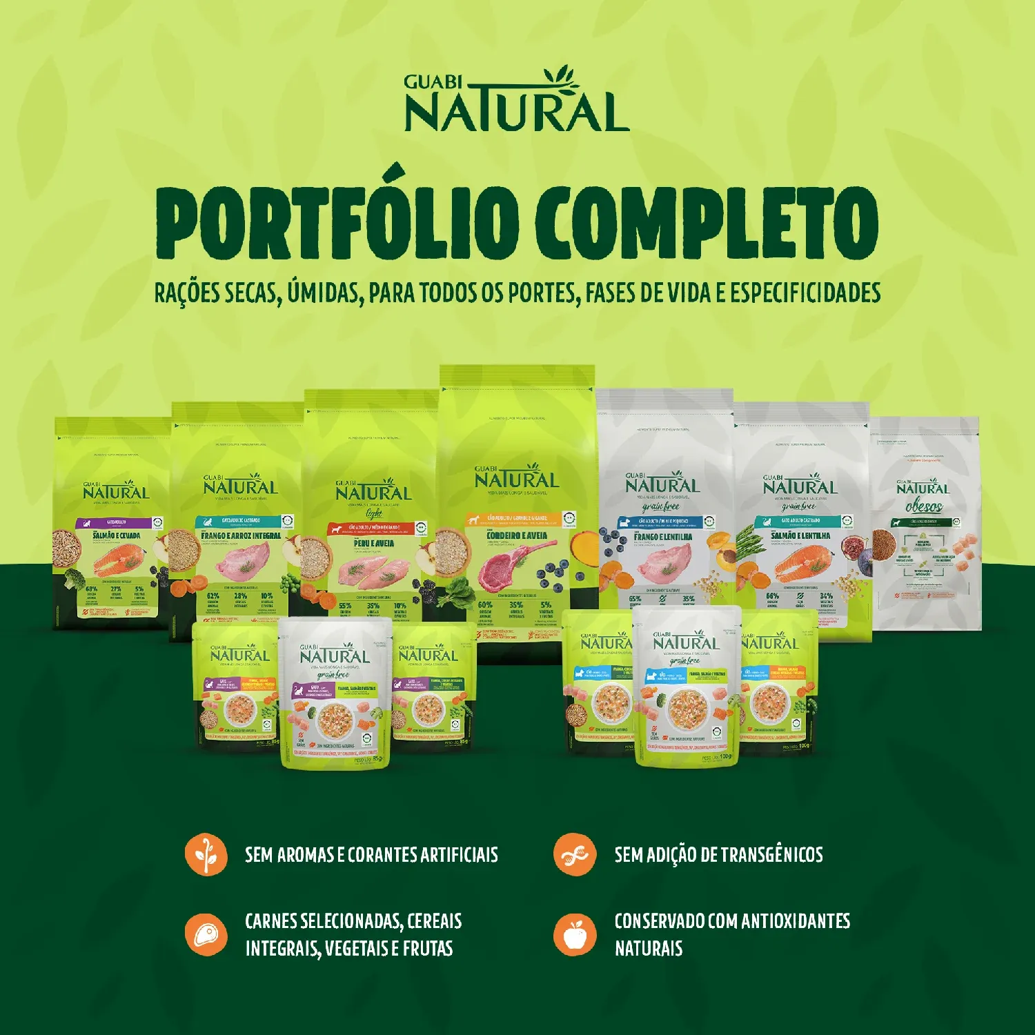 Racao Guabi Natural Caes Senior Porte Medio e Grande Frango e Arroz Integral 5